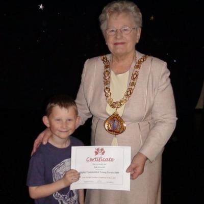 Joah Getting His Highly Commended Award