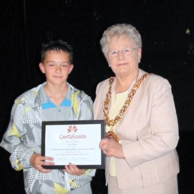 Sher Getting His Outstanding Achivement Award